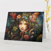 Fairy Art Greetings Card Karte (Gelbe Blume)