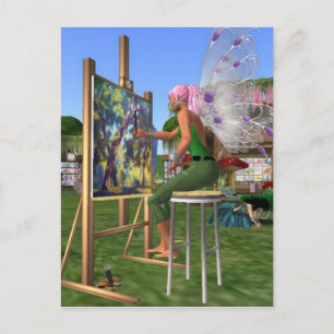 Fairy Artist Postkarte