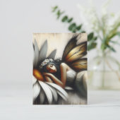 Fairy Asleep auf einer Daisy-Blume Postkarte (Stehend Vorderseite)