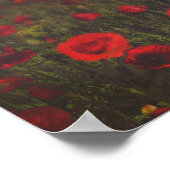 Fairy at Sunset in a field of poppies Fantasy Art Poster (Ecke)