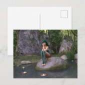 Fairy auf der Postkarte des verzauberten Teiches (Vorne/Hinten)