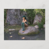 Fairy auf der Postkarte des verzauberten Teiches (Vorderseite)