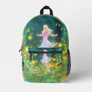 Fairy auf einem Feld Bedruckter Rucksack