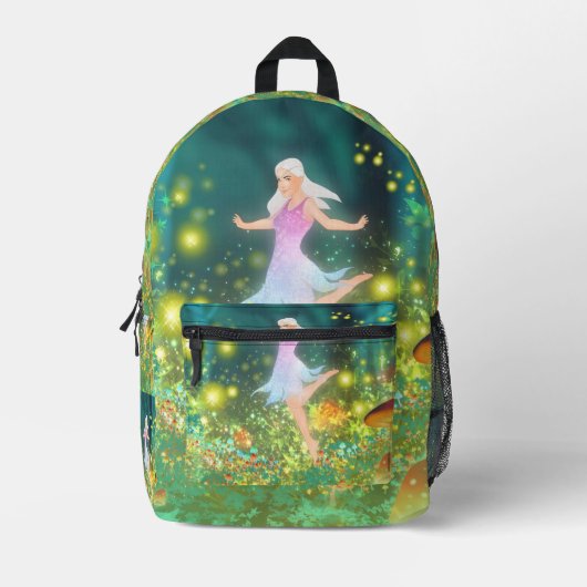 Fairy auf einem Feld Bedruckter Rucksack (Vorderseite)