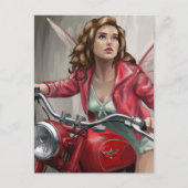Fairy auf einem Motorrad Postkarte (Vorderseite)