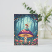 Fairy auf einem Pilz Postkarte (Stehend Vorderseite)