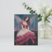 Fairy auf einer Schaukel Postkarte (Stehend Vorderseite)