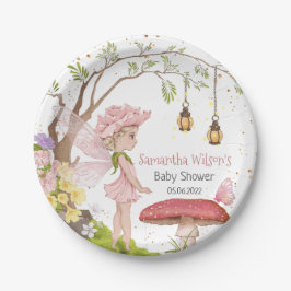 Fairy Baby Shower Floral Fairy Baby Dusche Pappteller