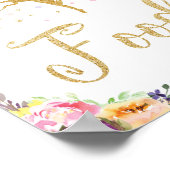 Fairy Baby Shower Food Decoration Sign Baby Girl Poster (Ecke)