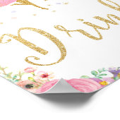 Fairy Baby Shower Geburtstagsgetränke Schildkröte Poster (Ecke)