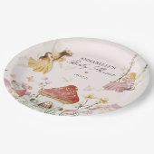 Fairy Baby Shower Party Tischdekor Pappteller (Schrägansicht)