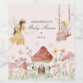 Fairy Baby Shower Party Tischdekor Weinetikett (Einzelnes Label)