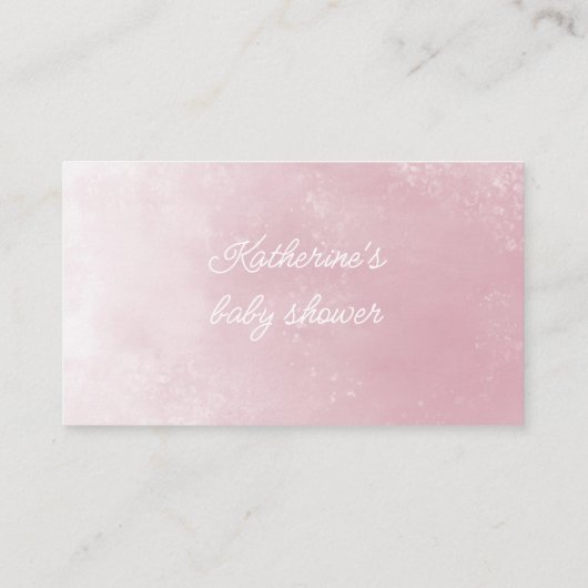 Fairy Baby Stroller Diaper Raffle Ticket Begleitkarte (Rückseite)