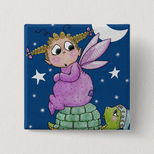 Fairy Baby wecke Mr. Turtle Button (Vorderseite)