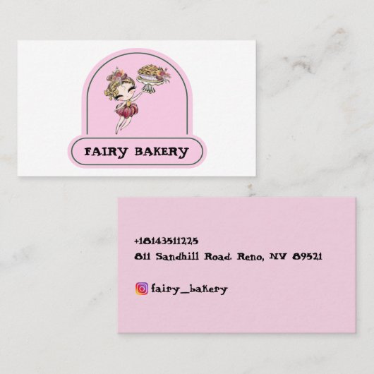 Fairy Bakery Visitenkarte (Vorne/Hinten)