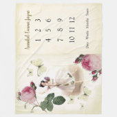 Fairy Ballerina Baby 1 Jahr Milestone Blanket Fleecedecke (Vorderseite)