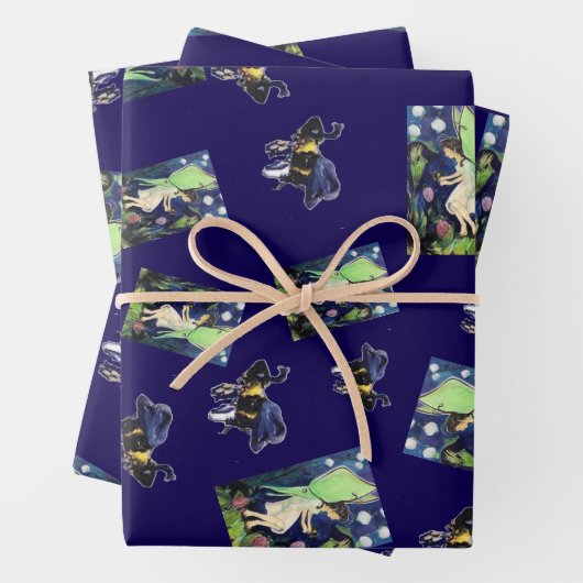 Fairy Bee Kind Maureen Girard Wildflowers Geschenkpapier Set (Beispiel)