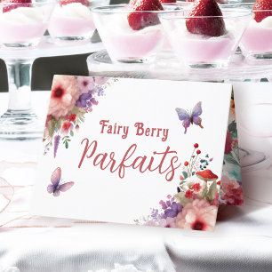 Fairy Berry Parfades Geburtstagsbuffet Label-Karte Karte