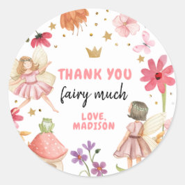 Fairy Birthday 1. Fairy Danke, Sticker Gefallen