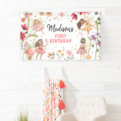 Fairy Birthday 1. Verzauberter Wald Mädchen Hinter Banner (Insitu)