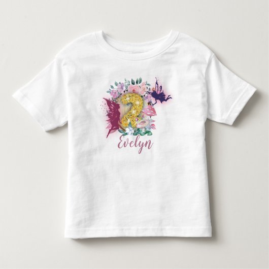Fairy Birthday 2. Geburtstag Shirt (Vorderseite)