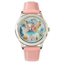 Fairy Birthday Aquamarin Gold Pink Princess Mairyt Armbanduhr