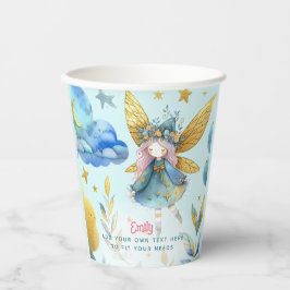 Fairy Birthday Aquamarin Gold Pink Princess Mairyt Pappbecher