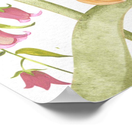 Fairy Birthday Backdrop Poster (Ecke)