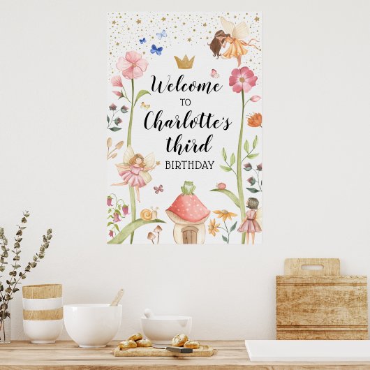 Fairy Birthday Backdrop Poster (Küche)