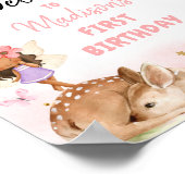 Fairy Birthday Begrüßung verzaubertes Waldmädchen  Poster (Ecke)