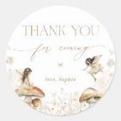 Fairy Birthday Boho Vielen Dank Runder Aufkleber (Vorderseite)