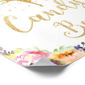 Fairy Birthday Candy Bar Sign Baby Girl Dusche Poster (Ecke)