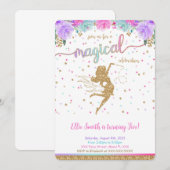 Fairy Birthday Einladung (Vorne/Hinten)