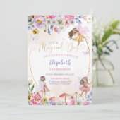 Fairy Birthday Einladung (Stehend Vorderseite)