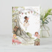Fairy Birthday Einladung (Stehend Vorderseite)