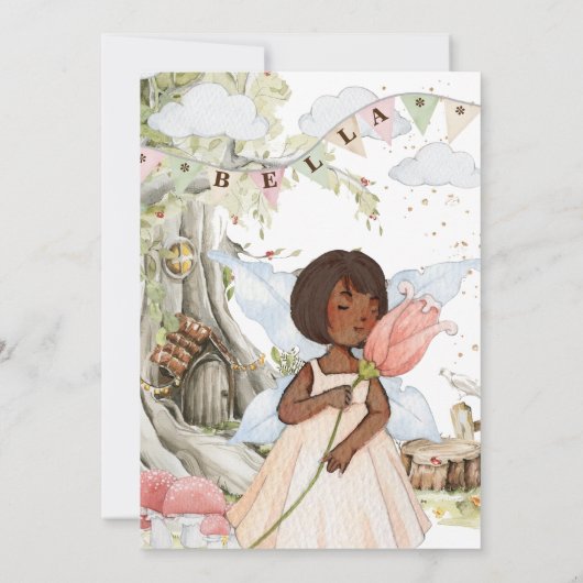 Fairy Birthday Einladung (Rückseite)