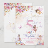 Fairy Birthday Einladung (Vorne/Hinten)