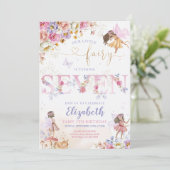 Fairy Birthday Einladung (Stehend Vorderseite)