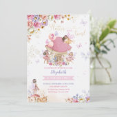 Fairy Birthday Einladung (Stehend Vorderseite)