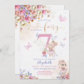 Fairy Birthday Einladung (Vorne/Hinten)