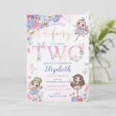 Fairy Birthday Einladung Fairy Garden Geburtstag (Stehend Vorderseite)