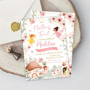 Fairy Birthday Einladung Girl Magical Garden