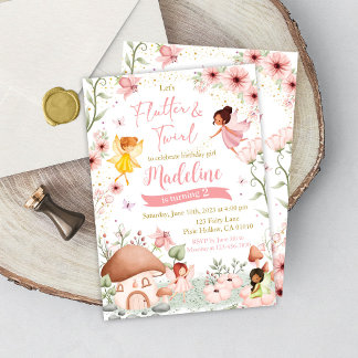 Fairy Birthday Einladung Girl Magical Garden