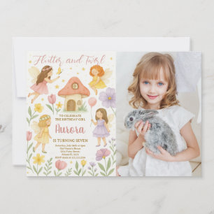 Fairy Birthday Einladung mit Foto