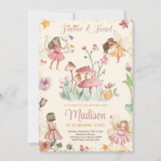 Fairy Birthday Einladung verzauberter Wald einlade