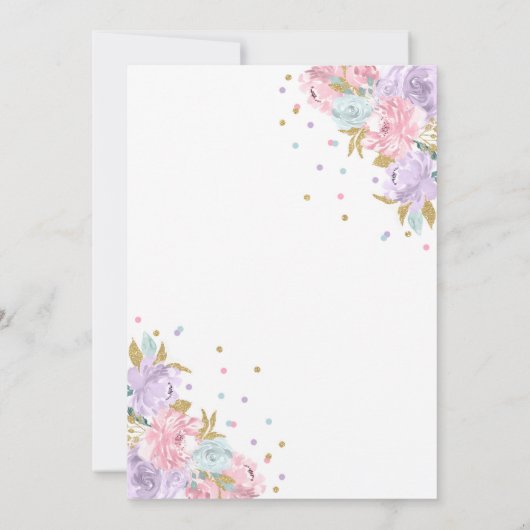 Fairy Birthday Einladung Whimsical Magical Party (Rückseite)