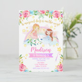 Fairy Birthday Einladung Whimsical Magical Party (Stehend Vorderseite)