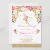 Fairy Birthday Einladung Whimsical Magical Party (Vorderseite)