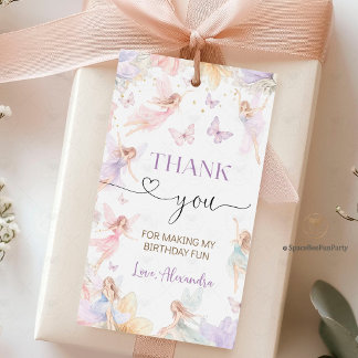 Fairy Birthday Garden Wildflower Geschenkanhänger