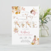 Fairy Birthday Invitation Girl Einladung (Stehend Vorderseite)